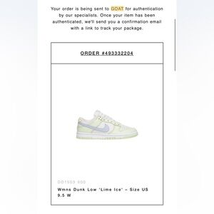 Nike Dunk Low ‘LIME ICE’ size 9.5 women’s